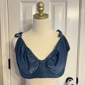 NEW Abercrombie & Fitch Curve Love Bikini Top Only Size XL